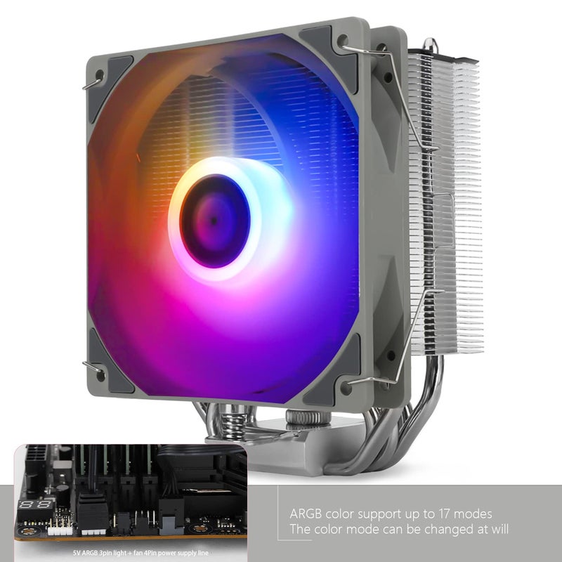 Thermalright مبرد الهواء للمعالج Assassin King 120 SE ARGB، AK120 SE ARB، 5 أنابيب حرارية، مروحة CPU هادئة TL-C12C-S PWM مع محامل S-FDB، لدعم AMD AM4/AM5/Intel LGA1700/1150/1151/1200/1851 - Image 4